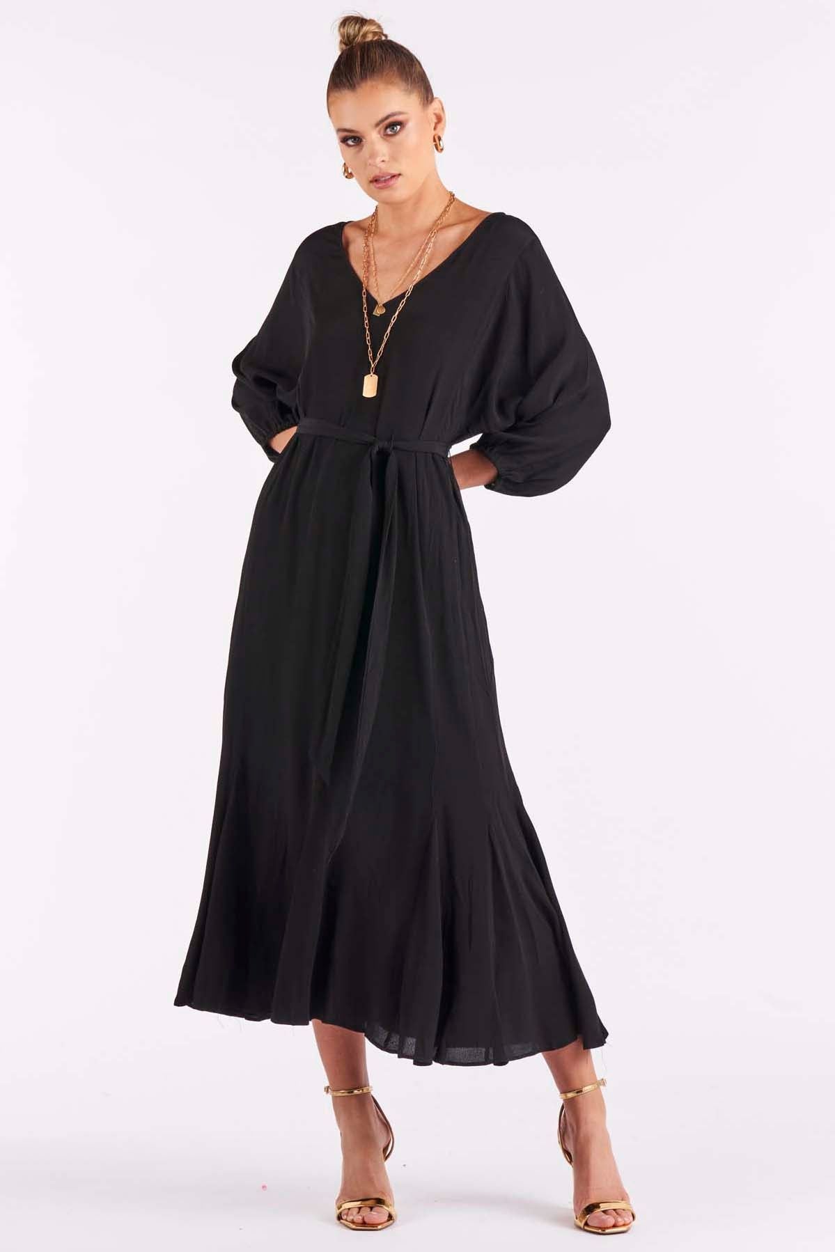 Fate + Becker Only Yesterday Dress in Black - Hey Sara