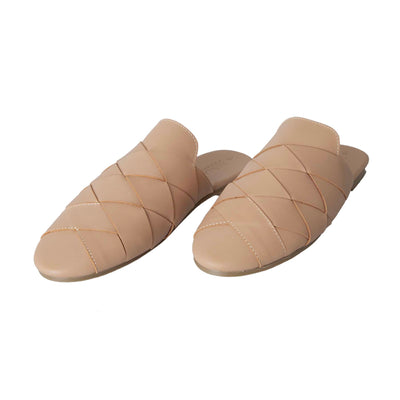 Human Shoes Robin Slide in Natural Leather