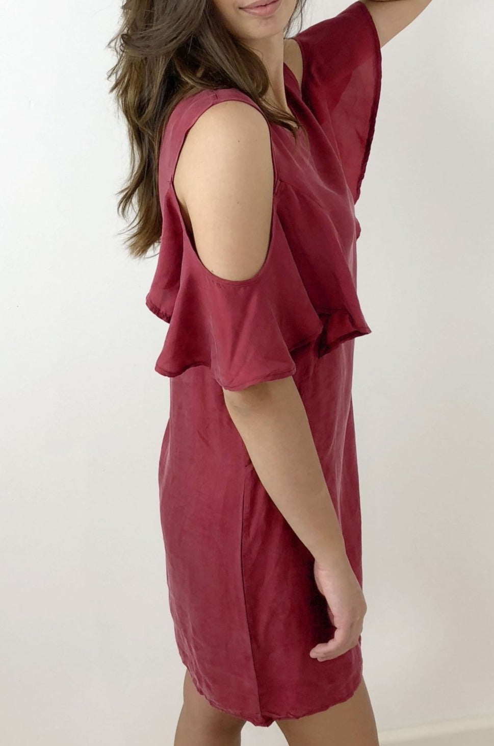 Fate + Becker Darinna Cold Shoulder Dress in Strawberry Size 8 and 12 ONLY - Hey Sara