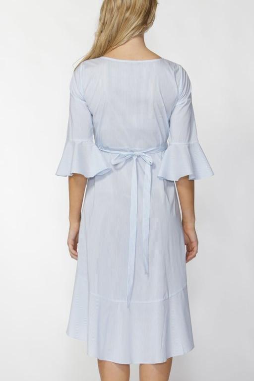 Fate + Becker Essie Wrap Dress in Blue White Stripe Size 6 or 10 - Hey Sara