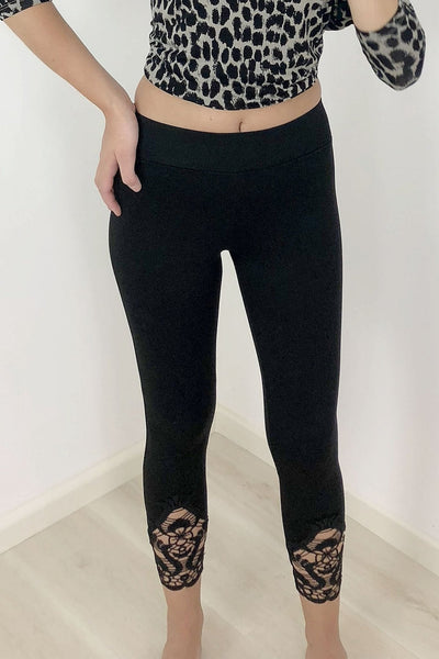 Sass Eli Lace Detail Ponte Pant in Black Size 8 or 10 Only - Hey Sara