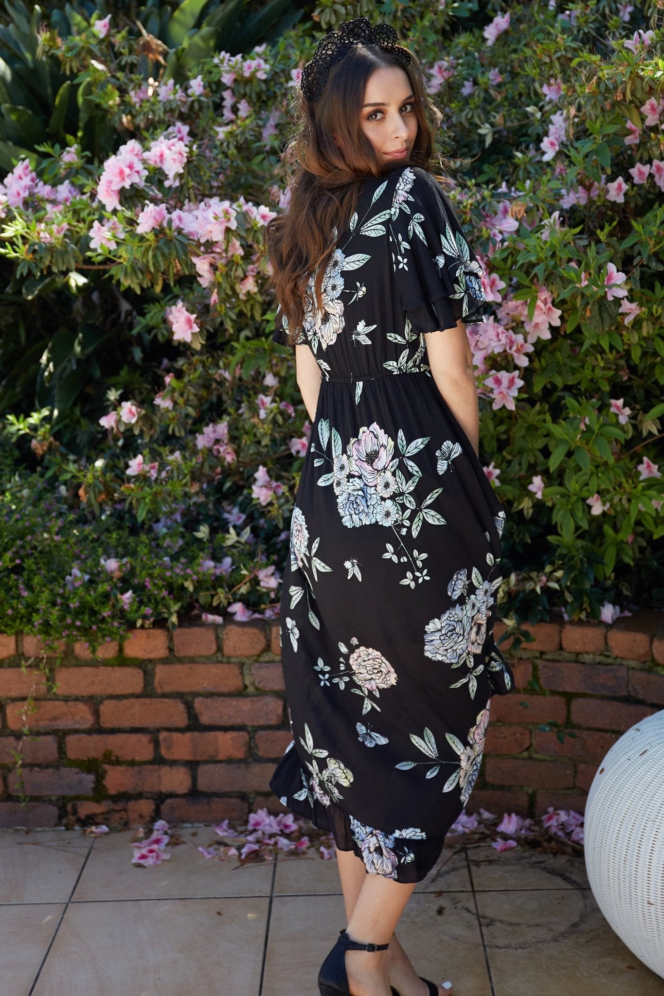 Sass Floral Oasis Wrap Maxi Dress in Print - Hey Sara