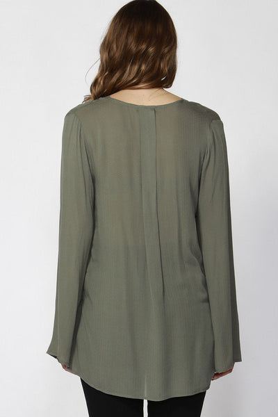 Sass Thea Wrap Blouse in Sage Green - Size 10 Only - Hey Sara