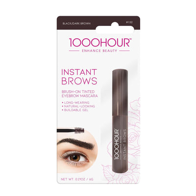 1000 Hour Instant Brows - Black / Dark Brown Eyebrow Mascara - Hey Sara