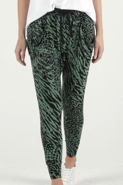 Betty Basics Barcelona Pants in Sage Instinct Print - Hey Sara