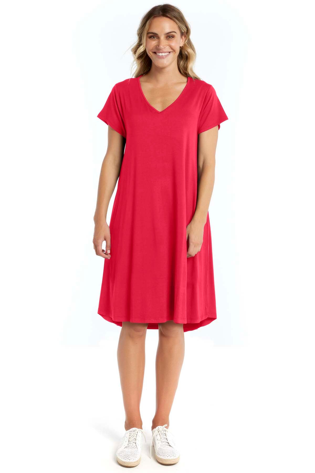 Betty Basics Brooke Mini Dress in Rose Red - Hey Sara