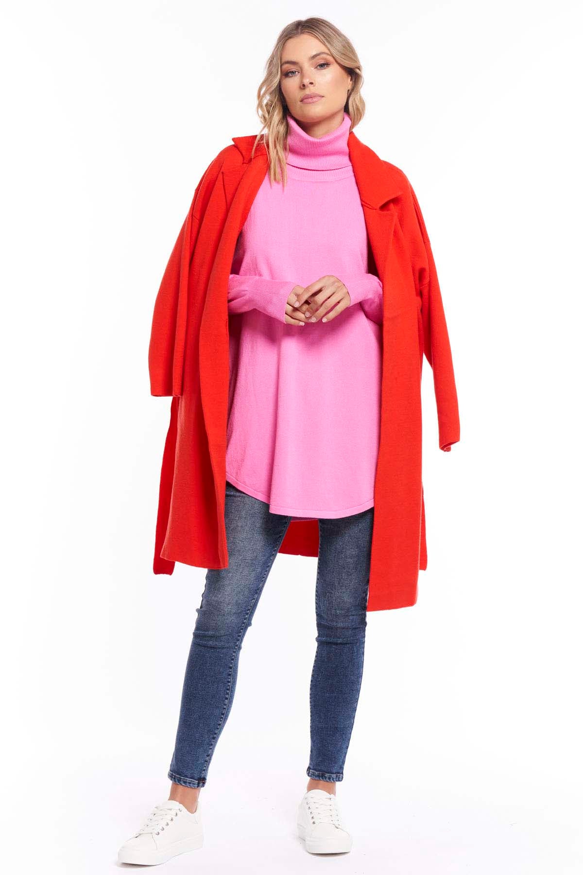 Betty Basics Fleur Knit Jumper in Candy Pink - Hey Sara
