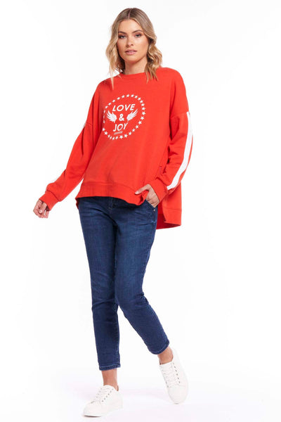 Betty Basics Jetta Sweater in Joy Red - Hey Sara