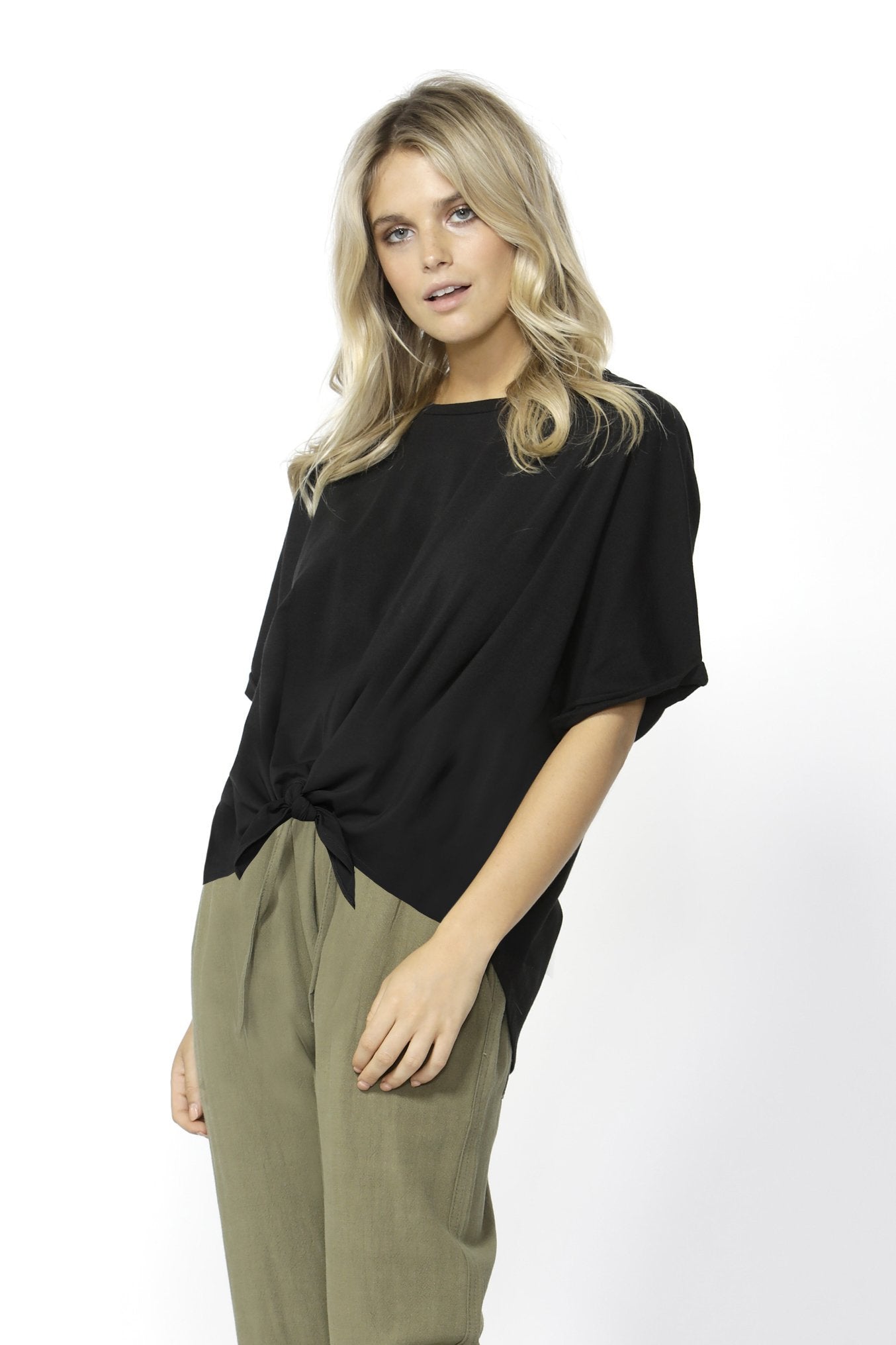 Betty Basics Katie Knot Top in Black Size 6 or 8 - Hey Sara