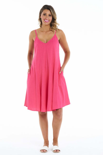 Betty Basics Kelsey Mini Dress in Flamingo - Hey Sara