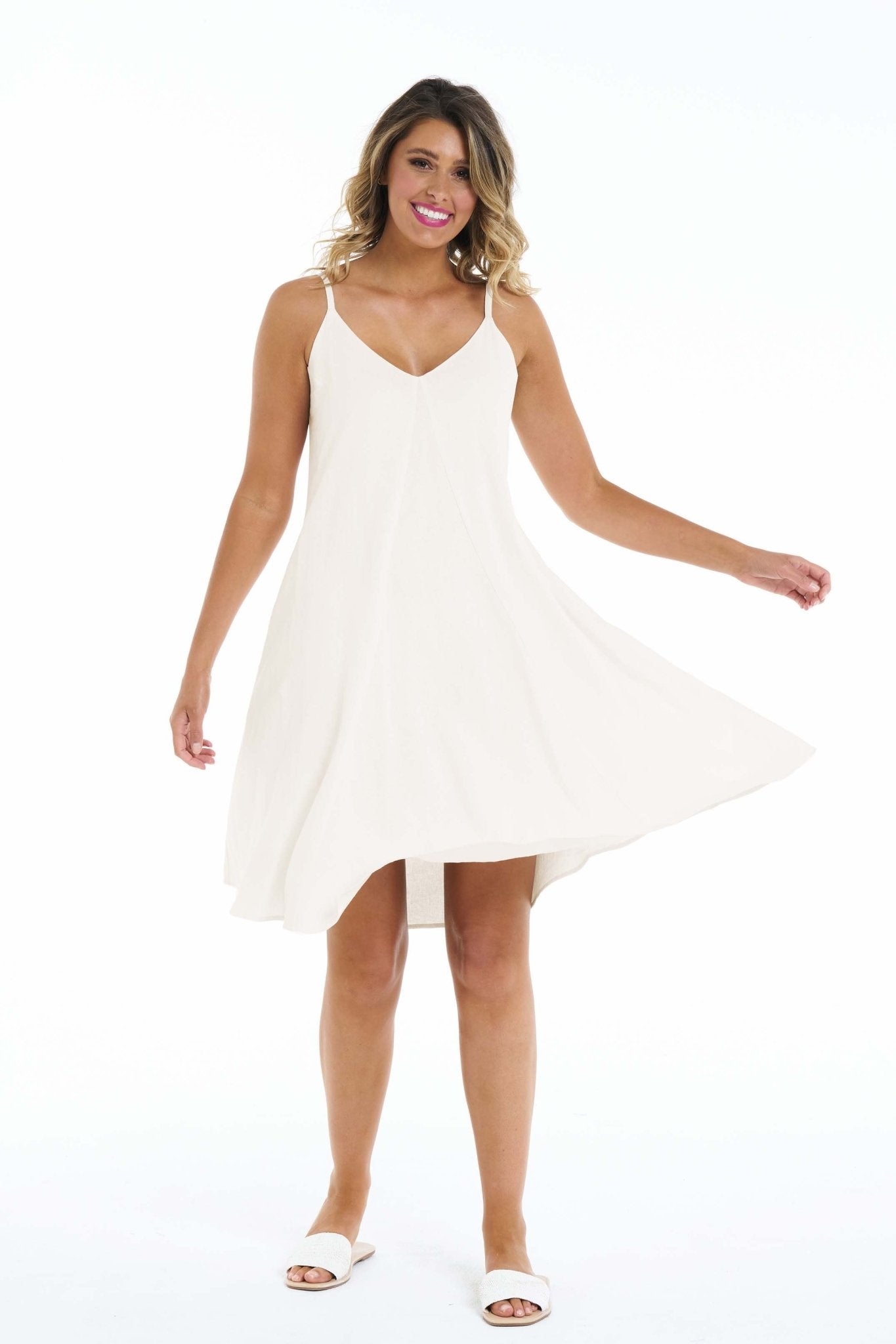 Betty Basics Kelsey Mini Dress in White - Hey Sara