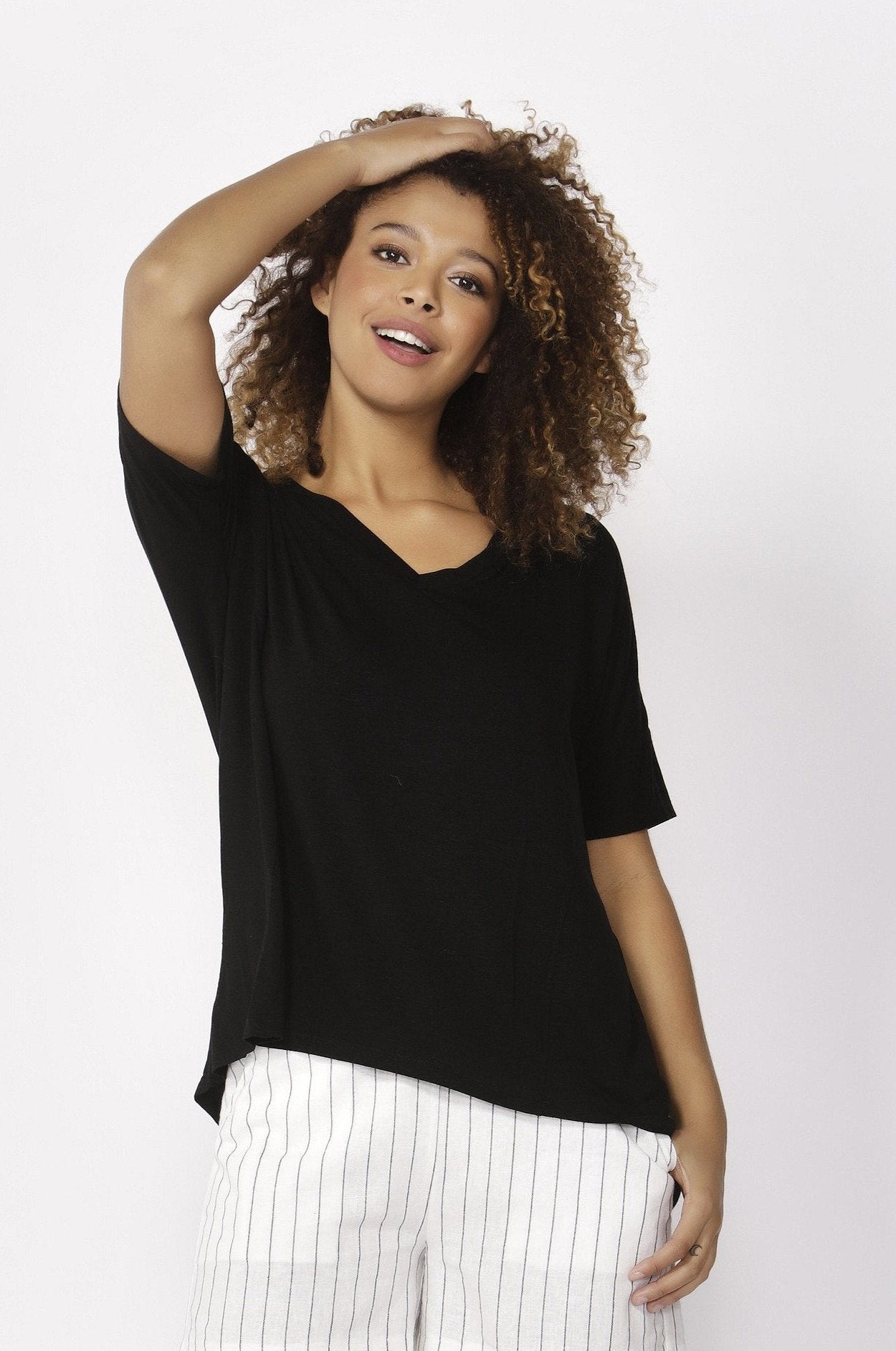 Betty Basics Lisbon Tee in Black Size 8 or 10 Only - Hey Sara