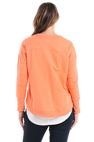 Betty Basics Lucy French Terry Sweater in Aperol Print - Hey Sara