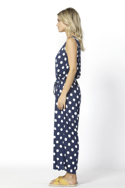 Betty Basics Maldives Jumpsuit in Ink with White Spot - Hey Sara