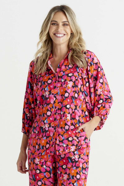 Betty Basics Marseille Shirt in Brushed Floral - Hey Sara