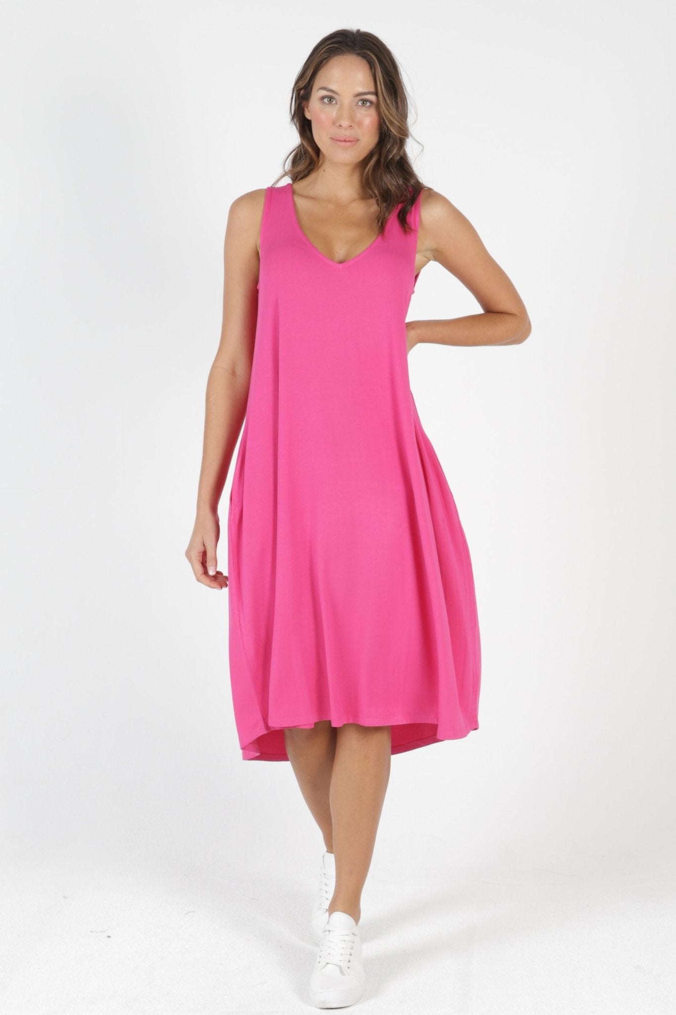 Betty Basics Oman Dress in Fuchsia - Hey Sara