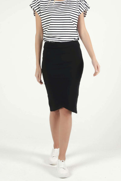 Betty Basics Siri Midi Skirt in Black - Hey Sara