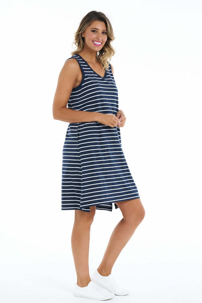 Betty Basics Summer Dress in Nautical Stripe - Hey Sara