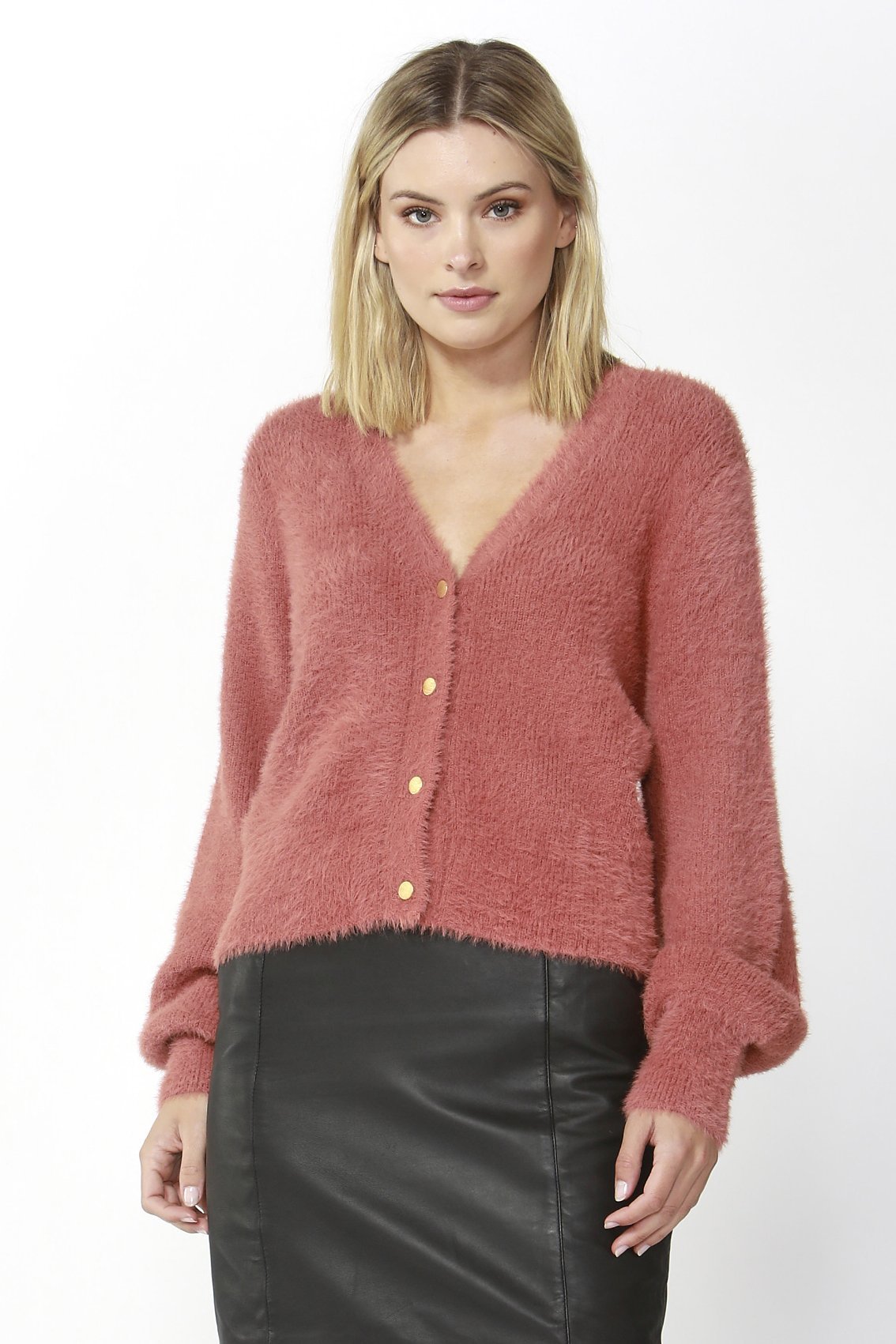 Fate + Becker Ashbury Cardigan in Rose Size 16 ONLY - Hey Sara