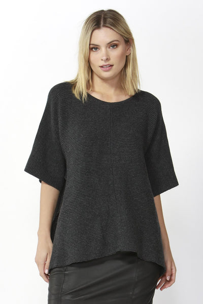 Fate + Becker Aveen Cropped Knit in Charcoal - Hey Sara