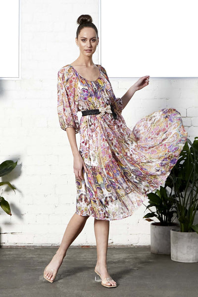 Fate + Becker Joy in Repetition Dress in Paisley - Hey Sara