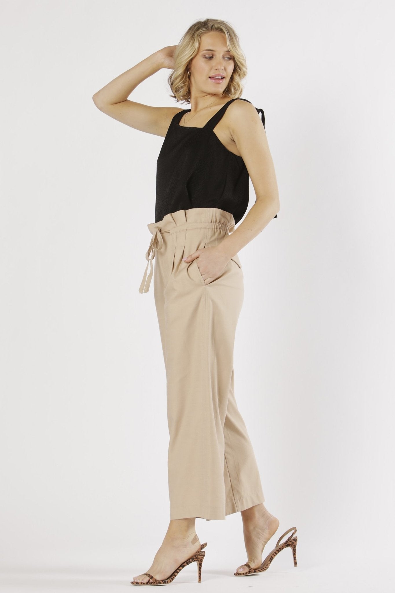 Fate + Becker Paloma High Waisted Pant in Biscotti - Hey Sara