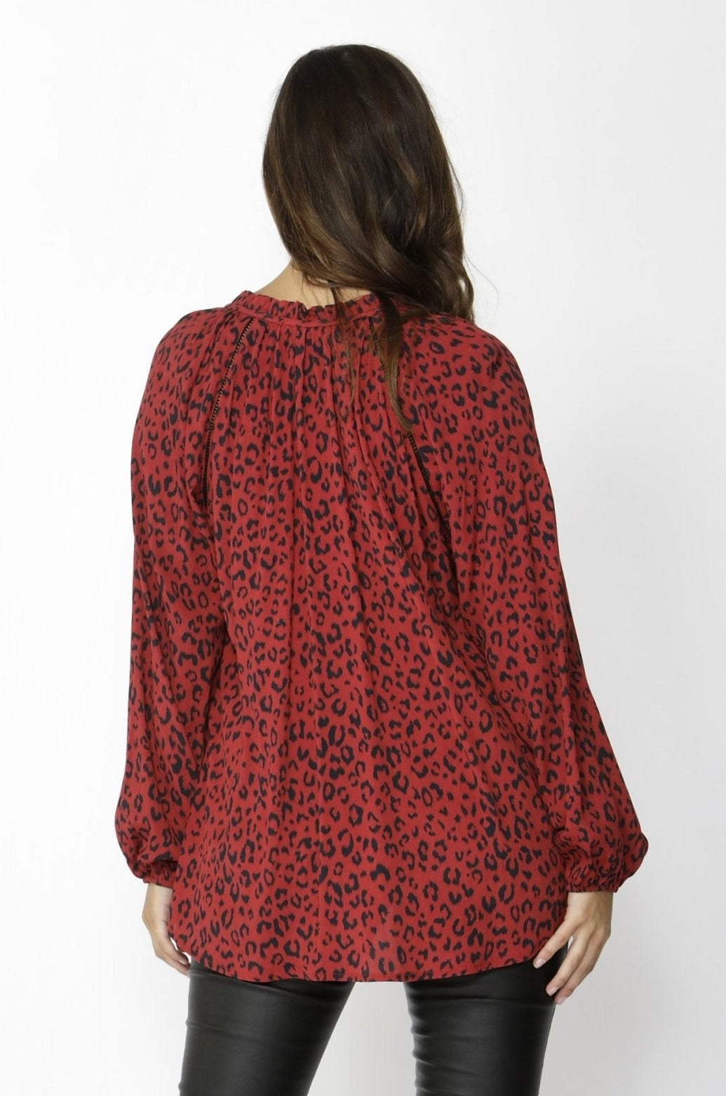 Fate + Becker Strong Enough Shirt in Red Leopard Print - Hey Sara
