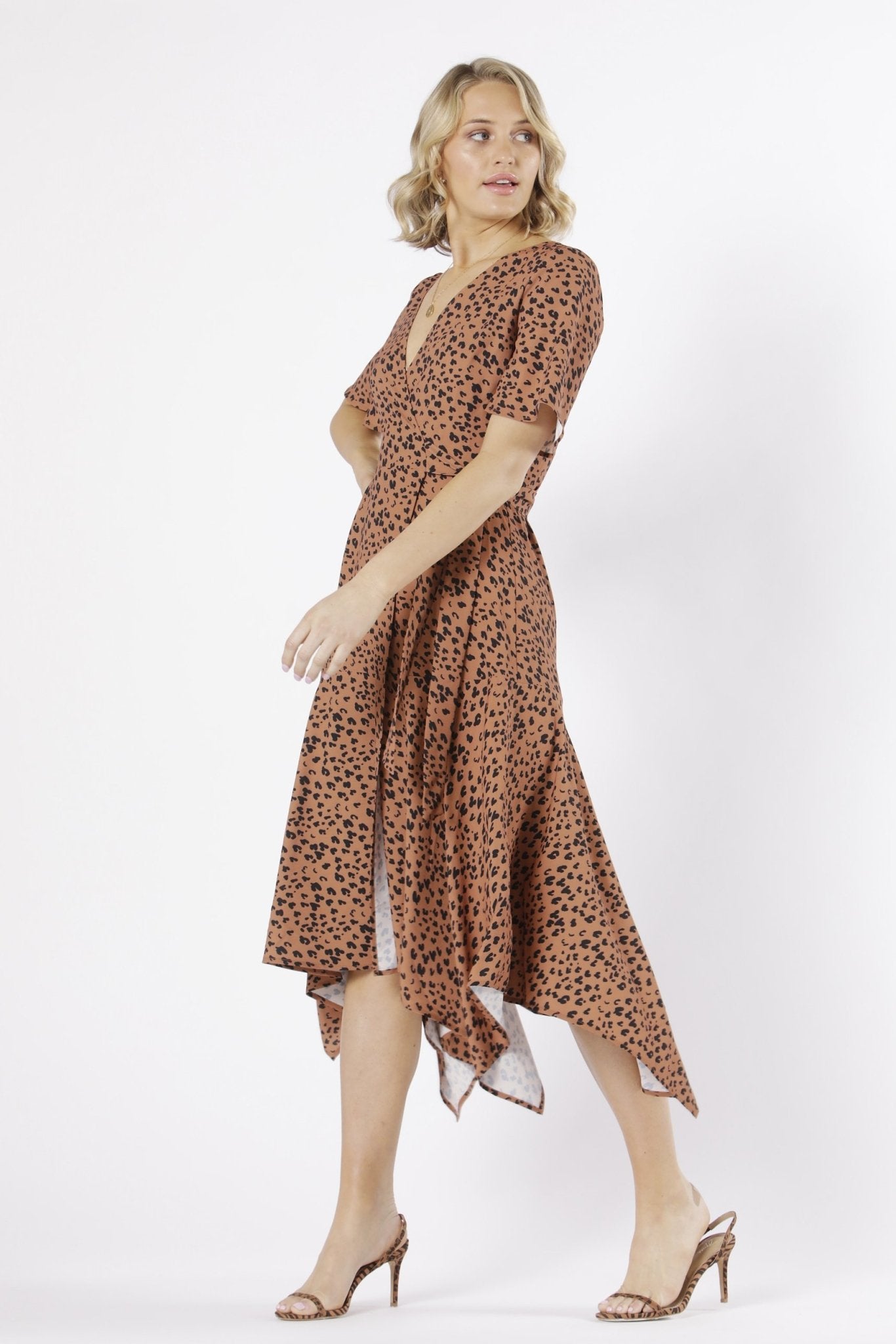 Fate + Becker Under Your Spell Midi Dress in Leopard - Hey Sara