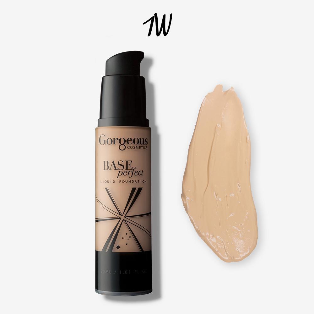Gorgeous Base Perfect Liquid Foundation - 1W - Hey Sara