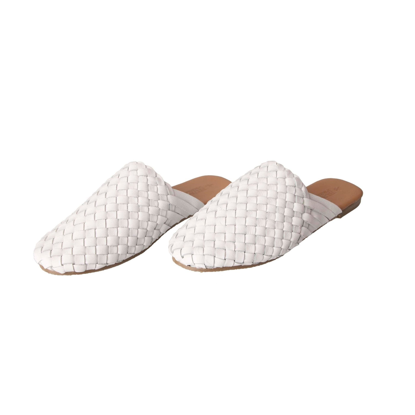 Human Shoes Barland Leather Slide in White - Hey Sara