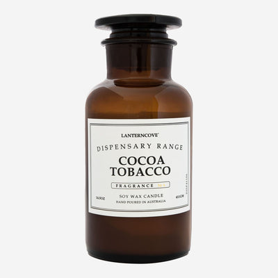 Lantern Cove Dispensary Cocoa Tobacco 14.5oz Candle - Hey Sara