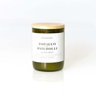 Lantern Cove Jade Tobacco and Patchouli 9oz Soy Candle - Hey Sara