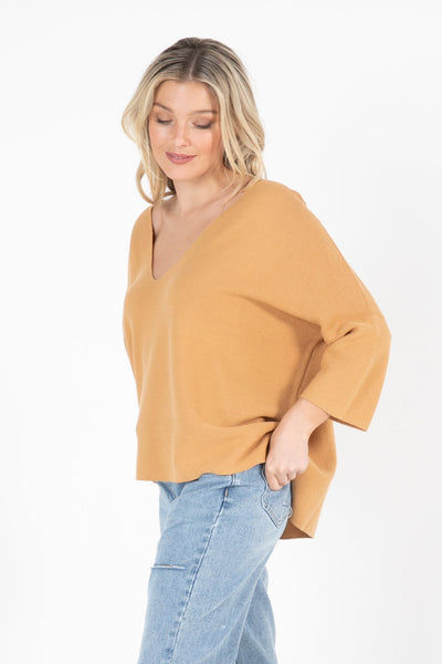 Sass Bodhi Baggy Knit in Apricot - Hey Sara