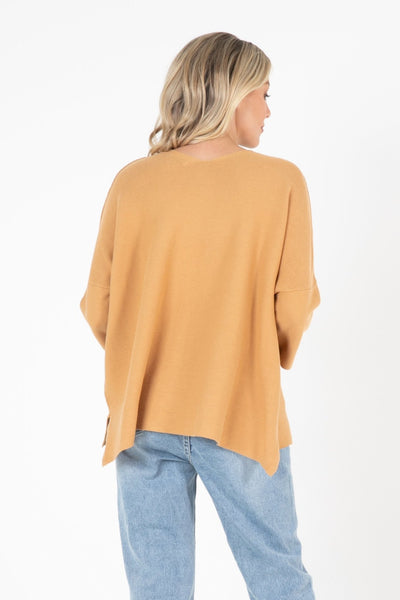 Sass Bodhi Baggy Knit in Apricot - Hey Sara