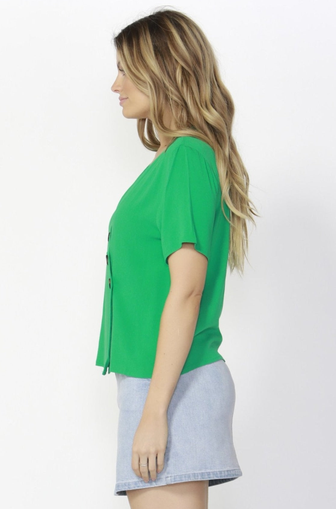 Sass Catching Rays Blouse in Palm Green - Hey Sara