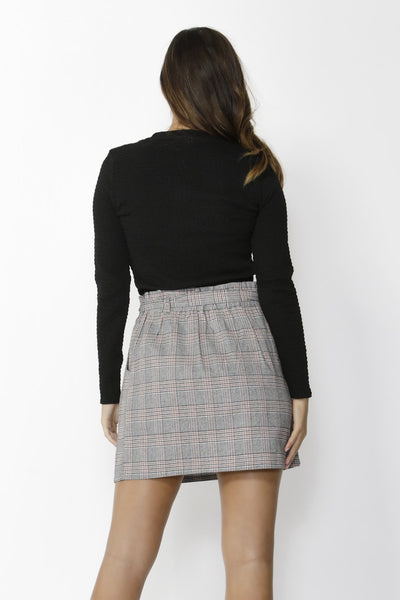 Sass Exploration Mini Check Skirt in Amber Check - Hey Sara
