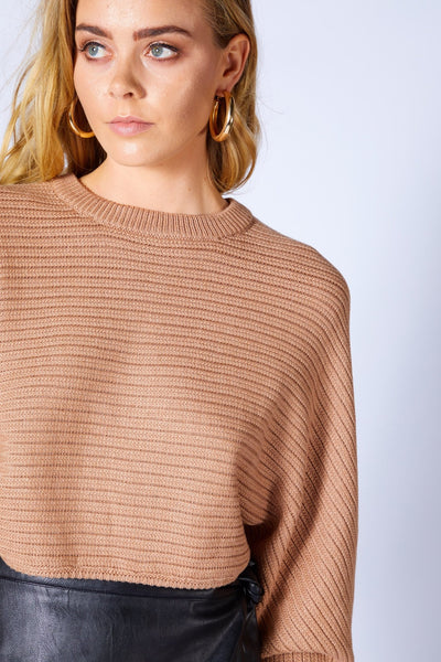 Sass Independence Cropped Knit in Cinnamon - Hey Sara