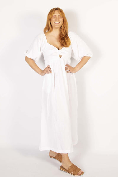 Sass Lani Midi Dress in White - Hey Sara