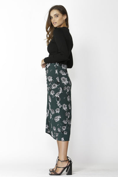 Sass Magnolia Fields Ruched Skirt in Print - Hey Sara