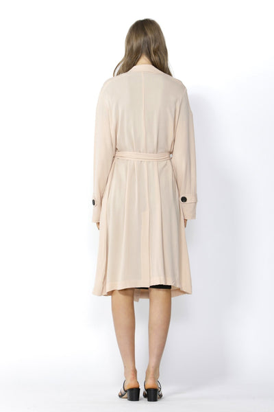 Sass Missing in Action Soft Trench Coat in Blush - Hey Sara