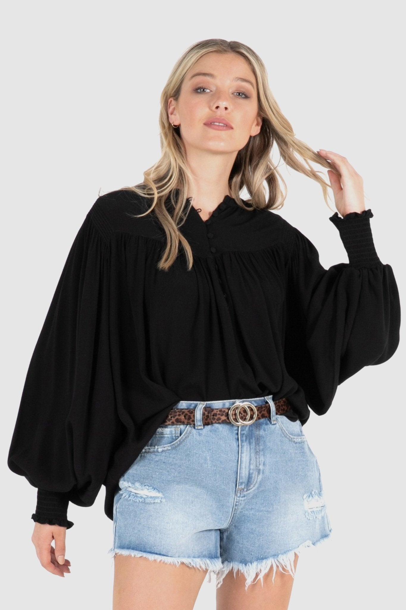 Sass Neeve Blouse in Black Size 10 or 14 - Hey Sara