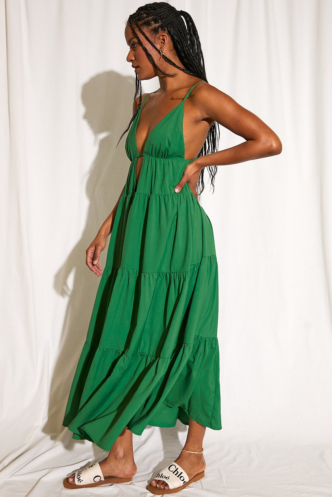 SNDYS Indigo Maxi Dress in Green - Hey Sara