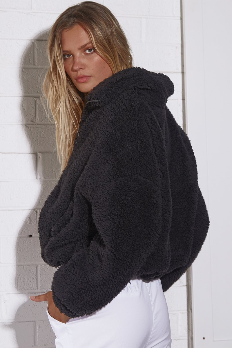 SNDYS Sheepish Coat in Black - Hey Sara