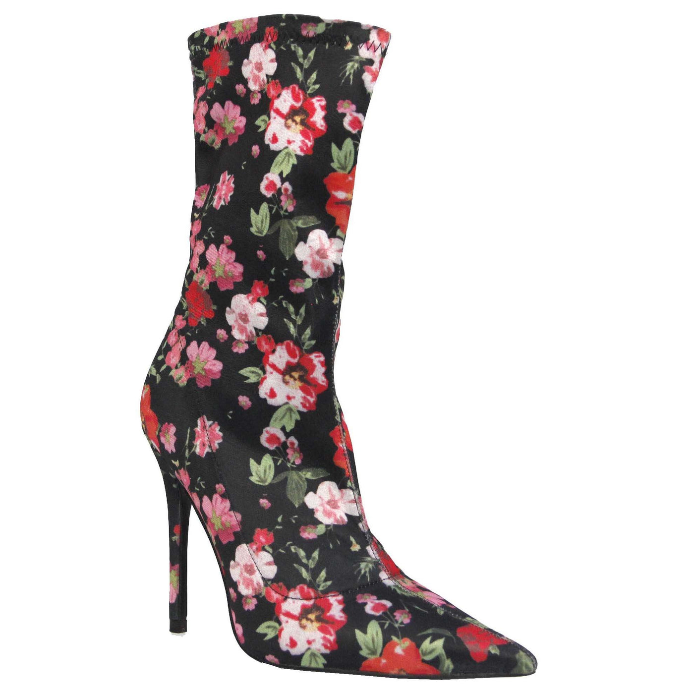 Therapy Sarita Stretch Lycra Stiletto Boots in Floral - Hey Sara